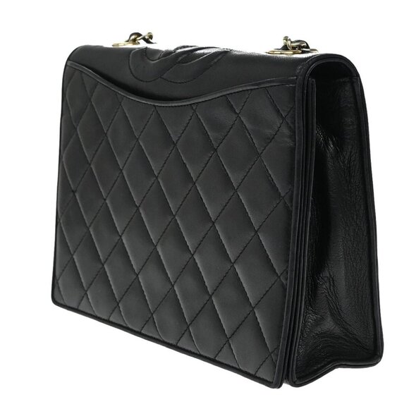 CHANEL CC Matelasse 23 Fll Flap Chain Shoulder Bag Leather Black GHW - Picture 3 of 16